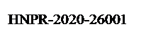 文本框: HNPR-2020-26001